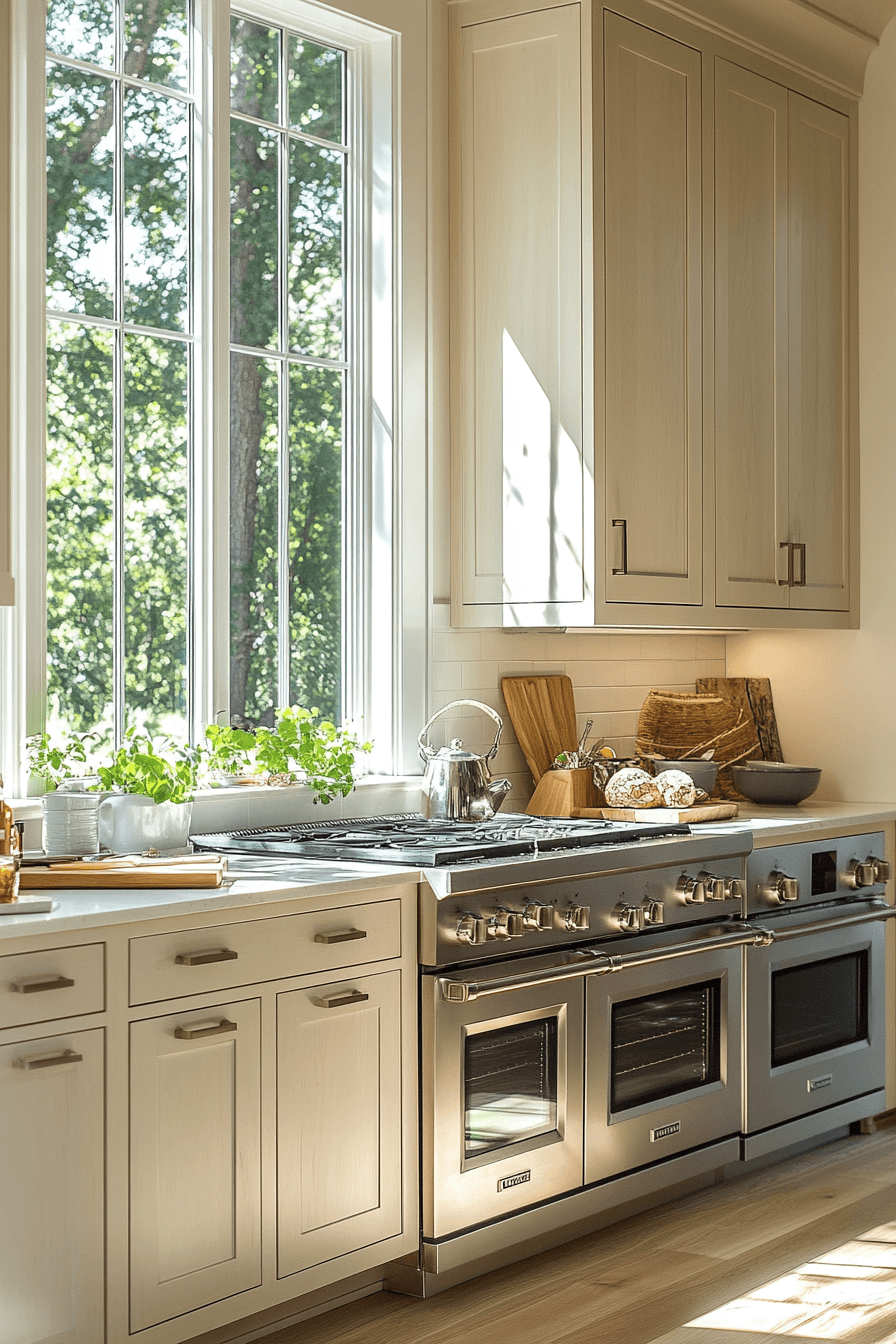 Light and Airy Beige Kitchen Cabinets That Open Up Your Space